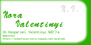 nora valentinyi business card